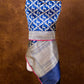 Blue Shikargha Jangla Kadwa Handweaved Banarasi Pure Katan Silk Dupatta