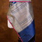 Blue Shikargha Jangla Kadwa Handweaved Banarasi Pure Katan Silk Dupatta