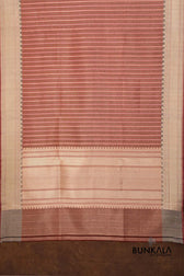Pastel Blue Resham Stripe Kadwa Handweaved Ektara Banarasi Pure Tissue Silk Dupatta main image 1