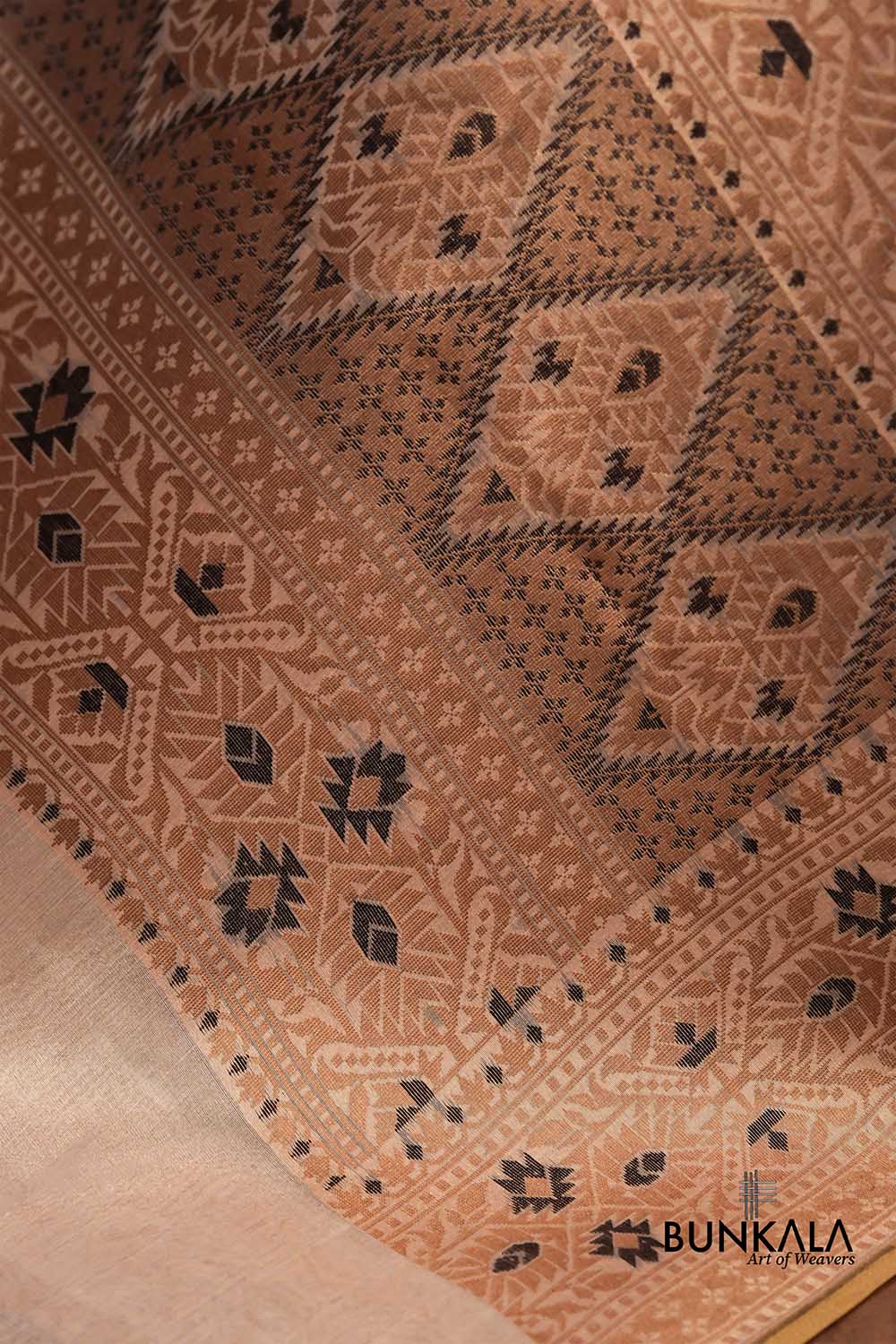 Golden Resham Buti Handloom Banarasi Pure Tissue Silk Dupatta