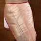 Peach Resham Stripe Kadwa Handweaved Ektara Banarasi Pure Tissue Silk Dupatta
