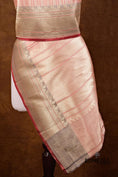 Pastel Blue Resham Stripe Kadwa Handweaved Ektara Banarasi Pure Tissue Silk Dupatta main image 0