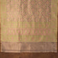 Golden and Pink Resham Floral Design Handloom Banarasi Pure Tissue Silk Dupatta
