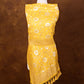Yellow Floral Jaal Handloom Banarasi Pure Moonga Silk Dupatta