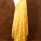 Yellow Floral Jaal Handloom Banarasi Pure Moonga Silk Dupatta