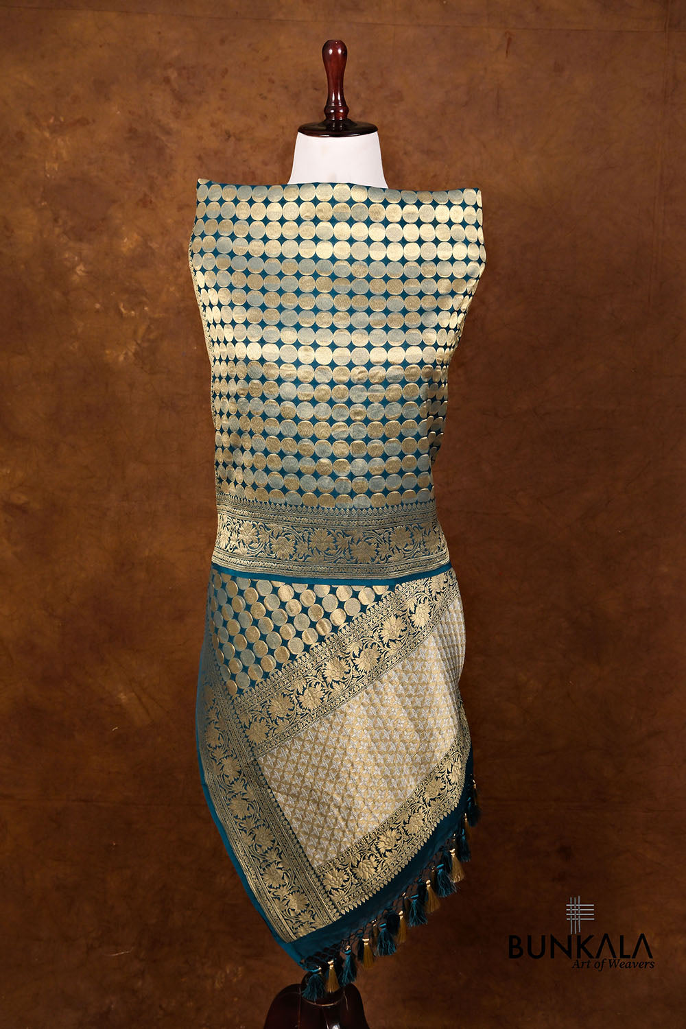 Blue Moon Design Sona Rupa Handloom Banarasi Pure Georgette Dupatta