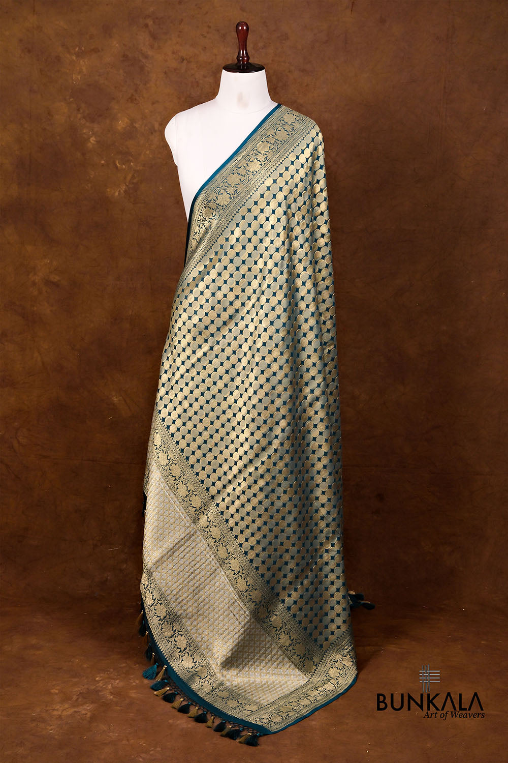 Shop Blue Moon Sona Rupa Handloom Banarasi Pure Georgette Dupatta – BUNKALA