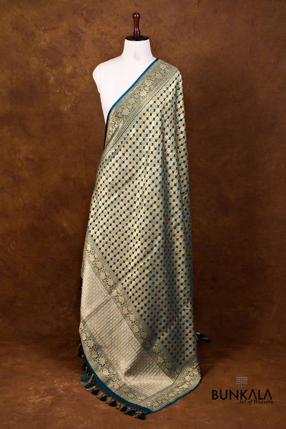 Blue Moon Design Sona Rupa Handloom Banarasi Pure Georgette Dupatta