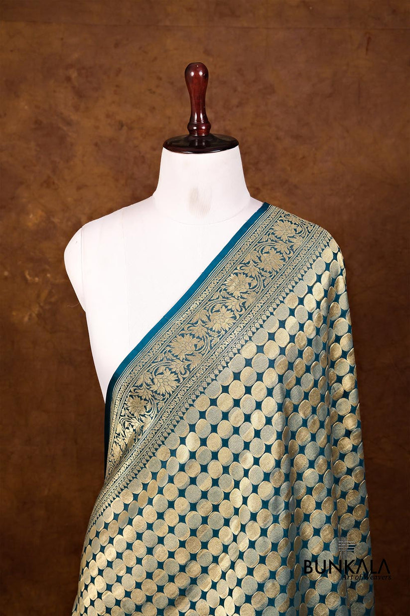 Shop Blue Moon Sona Rupa Handloom Banarasi Pure Georgette Dupatta – BUNKALA