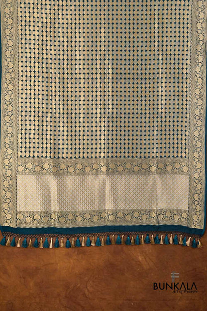 Blue Moon Design Sona Rupa Handloom Banarasi Pure Georgette Dupatta