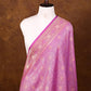 Lavender Brocade Geometric Jaal Design Handloom Banarasi Pure Moonga Silk Dupatta
