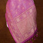 Lavender Brocade Geometric Jaal Design Handloom Banarasi Pure Moonga Silk Dupatta