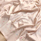 Pastel Grey Pure Katan Silk Double Tana Kadwa Handweaved Silver Zari Meenakari Banarasi Saree