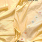 Pastel Yellow Pure Katan Silk Double Tana Kadwa Handweaved Silver Zari Meenakari Banarasi Saree