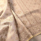 Beige Banarasi Soft Tissue Silk Saree