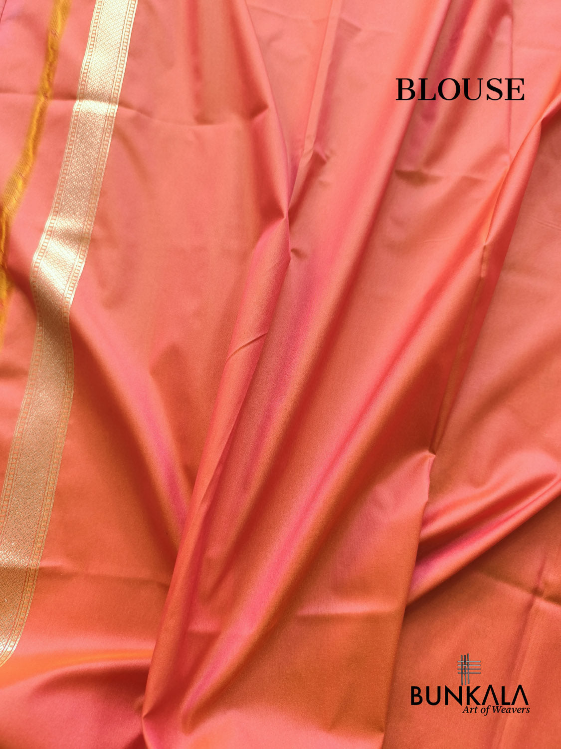 Pink Orange Paisley Sona Rupa Buta Weaved Banarasi Silk Saree
