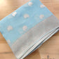 Sky Blue Georgette Silver Zari Weaved Allover Small Buti Banarasi Saree with Brocade Blouse