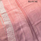 Peach and Onion Pink Shaded Pure Khaddi Chiffon Allover Silver Zari Buti Banarasi Saree
