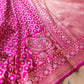 Pink Real Zari Banarasi Pure Katan Silk Kadwa Handloom Saree