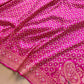 Pink Real Zari Banarasi Pure Katan Silk Kadwa Handloom Saree