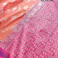 Pink Double Shaded Silver Zari Banarasi Pure Katan Silk Handloom Saree