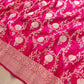 Reddish Pink Kadwa Jaal Banarasi Pure Katan Silk Handloom Saree