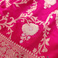 Reddish Pink Kadwa Jaal Banarasi Pure Katan Silk Handloom Saree