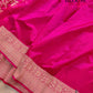Reddish Pink Kadwa Jaal Banarasi Pure Katan Silk Handloom Saree