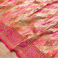 Multicolor Rangkat Kadwa Banarasi Pure Katan Silk Handloom Saree