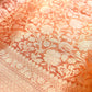 Pink Shot Allover Floral Tanchui Handloom Banarasi Tissue Silk Saree