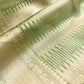 Green Stripe Tanchui Handloom Banarasi Tissue Silk Saree