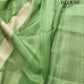 Green Stripe Tanchui Handloom Banarasi Tissue Silk Saree