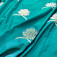 Dark Cyan Green Leaf Buta Weaved Banarasi Mashru Silk Saree