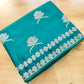Dark Cyan Green Leaf Buta Weaved Banarasi Mashru Silk Saree
