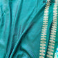Dark Cyan Green Leaf Buta Weaved Banarasi Mashru Silk Saree