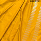 Dark Yellow Leaf Buta Weaved Banarasi Mashru Silk Saree