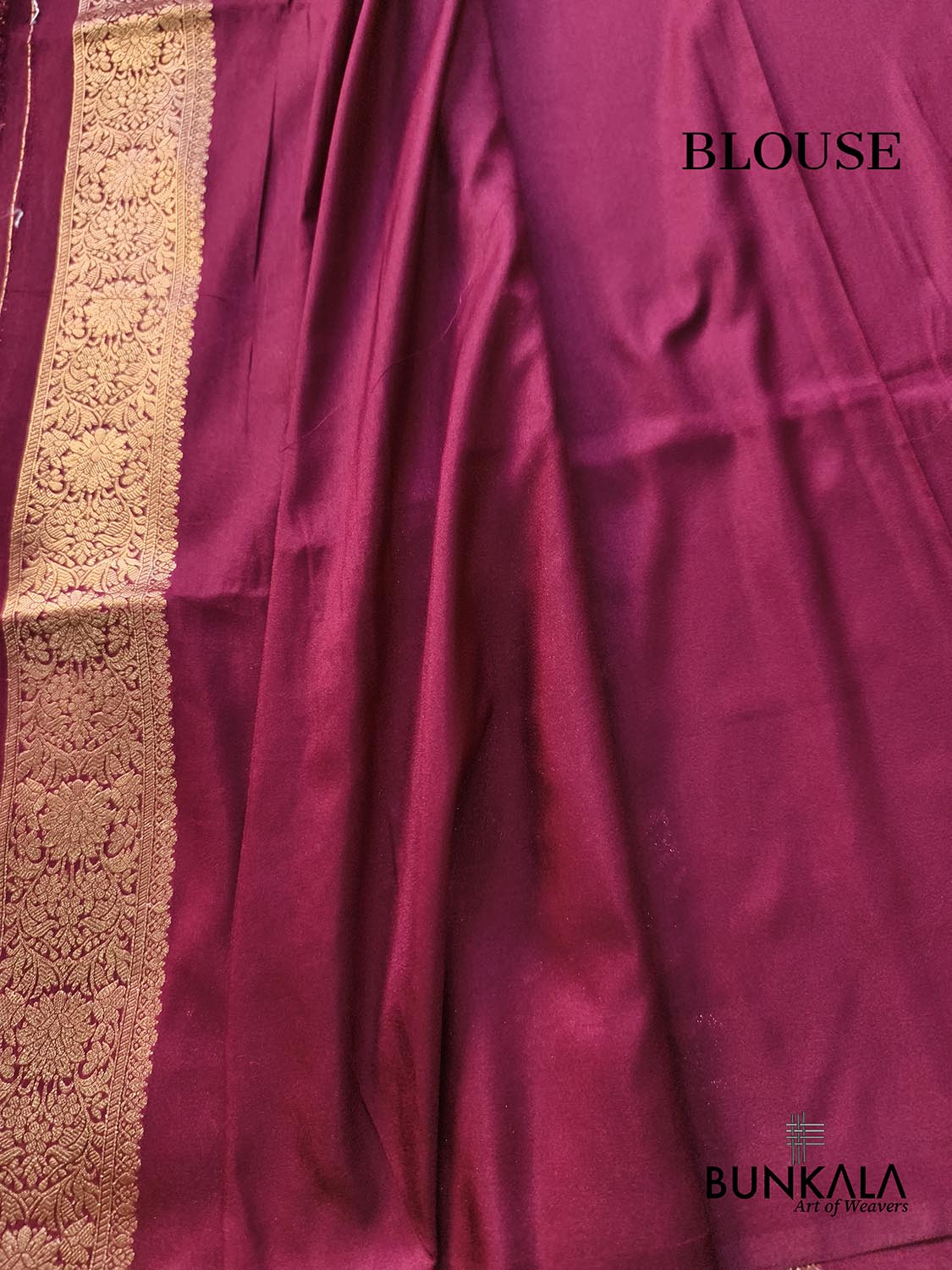 Maroon Shikargha Jaal Sona Rupa Weaved Banarasi Resham Silk Saree