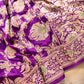Purple Heritage Figure Motif Banarasi Pure Katan Silk Saree