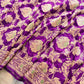 Purple Heritage Figure Motif Banarasi Pure Katan Silk Saree