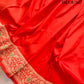 Orange Heritage Figure Motif Banarasi Pure Katan Silk Saree