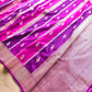 Purple & Pink Rangkat Stripe Buti Sona Rupa Kadwa Weaved Banarasi Pure Katan Silk Saree