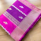 Purple & Pink Rangkat Stripe Buti Sona Rupa Kadwa Weaved Banarasi Pure Katan Silk Saree