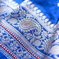 Royal Blue Silver Zari Buti Banarasi Pure Katan Silk Saree