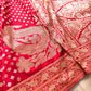 Bridal Red Heritage Design Big Koniya Buta Sona Rupa Banarasi Pure Katan Silk Saree