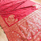 Bridal Red Heritage Design Big Koniya Buta Sona Rupa Banarasi Pure Katan Silk Saree