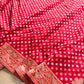 Bridal Red Heritage Design Big Koniya Buta Sona Rupa Banarasi Pure Katan Silk Saree