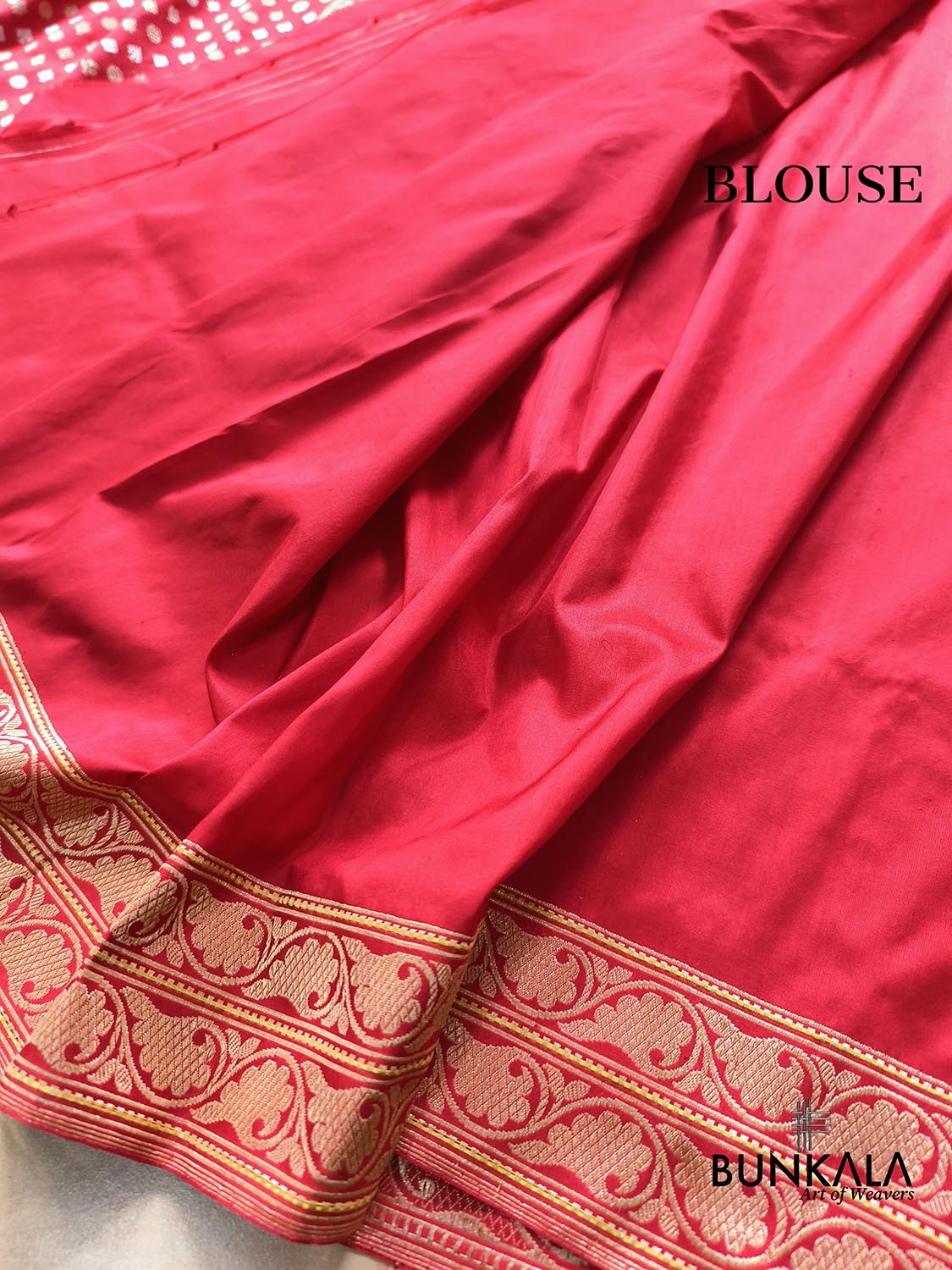 Bridal Red Heritage Design Big Koniya Buta Sona Rupa Banarasi Pure Katan Silk Saree