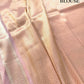 Pastel Peach Geometric Pattern Sona Rupa Banarasi Silk Saree