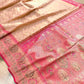 Peach Leaf Pattern Brocade Meenakari Border Banarasi Silk Saree