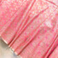 Baby Pink Jamewar Brocade Floral Banarasi Silk Saree